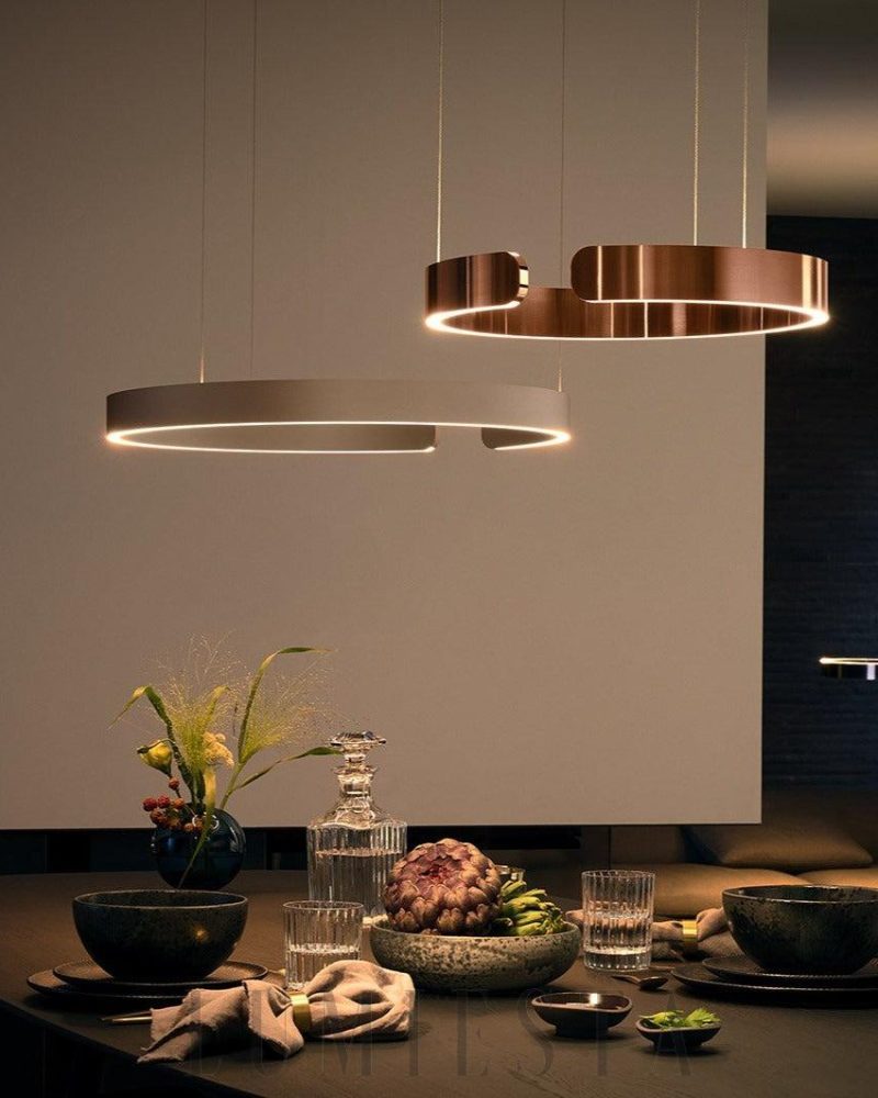 Elegancka lampa wisząca okrągła z nowoczesnym stylem