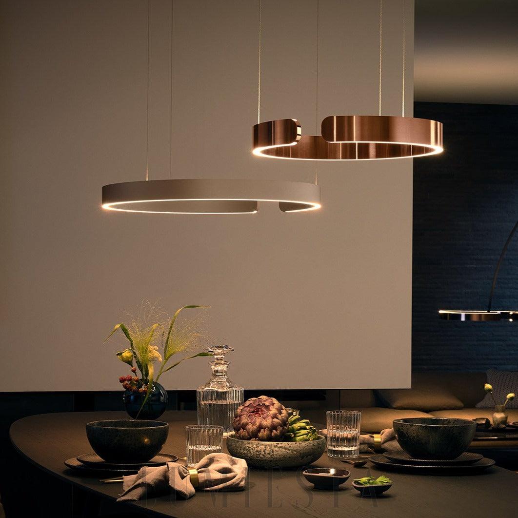 Elegancka lampa wisząca okrągła z nowoczesnym stylem