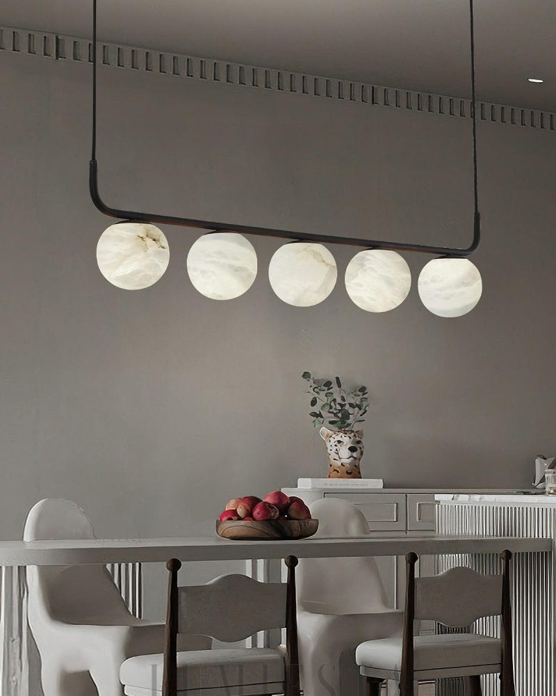 Lampa wisząca Tribeca z alabastrowymi kulami 80cm i 100cm