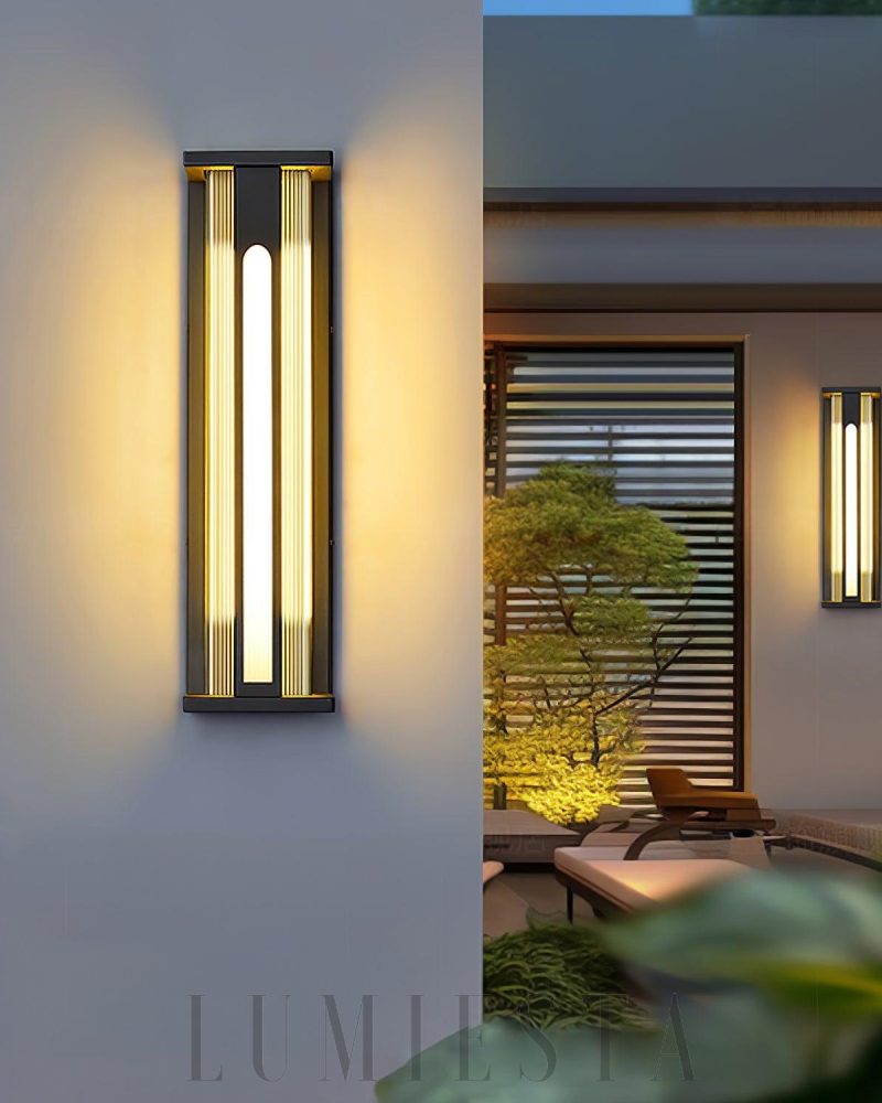 Nowoczesna lampa ścienna Bellamy Flair do ogrodu z ciepłym światłem