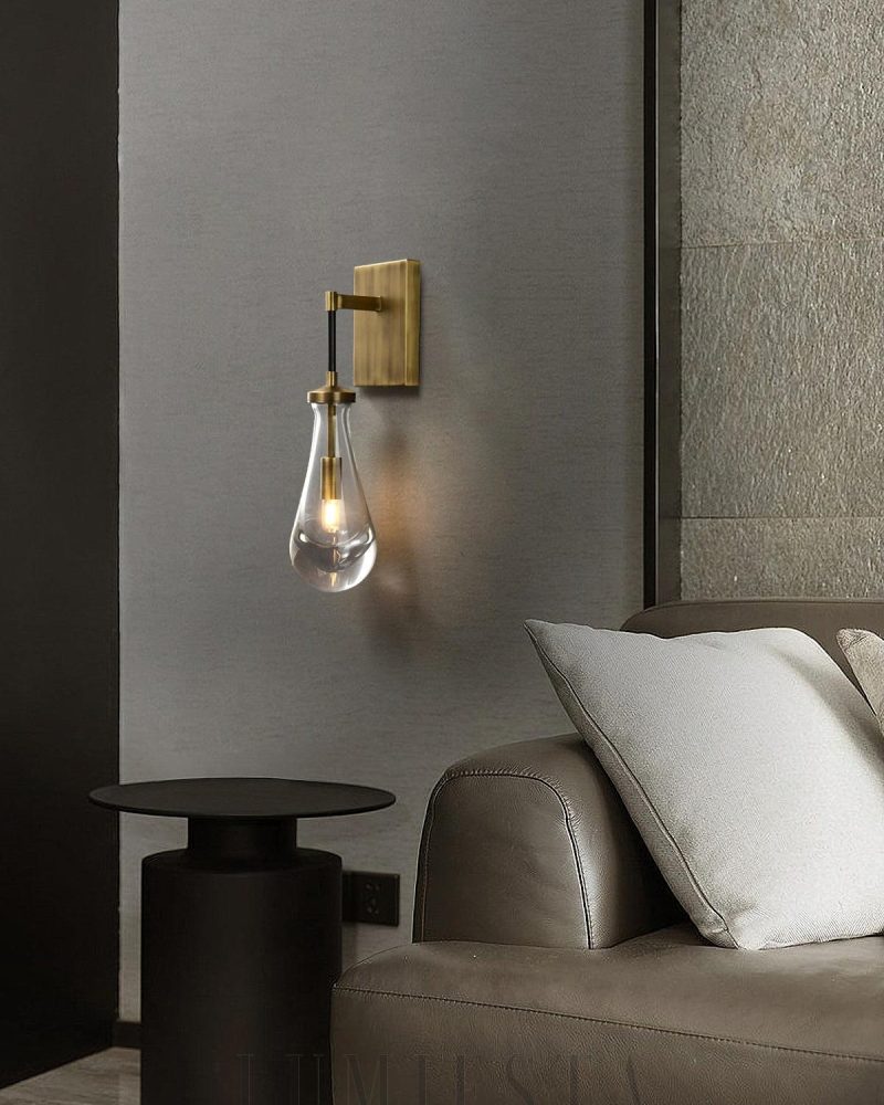 Lampa ścienna Rachael Sconce w polerowanym mosiądzu 12cm x 45cm