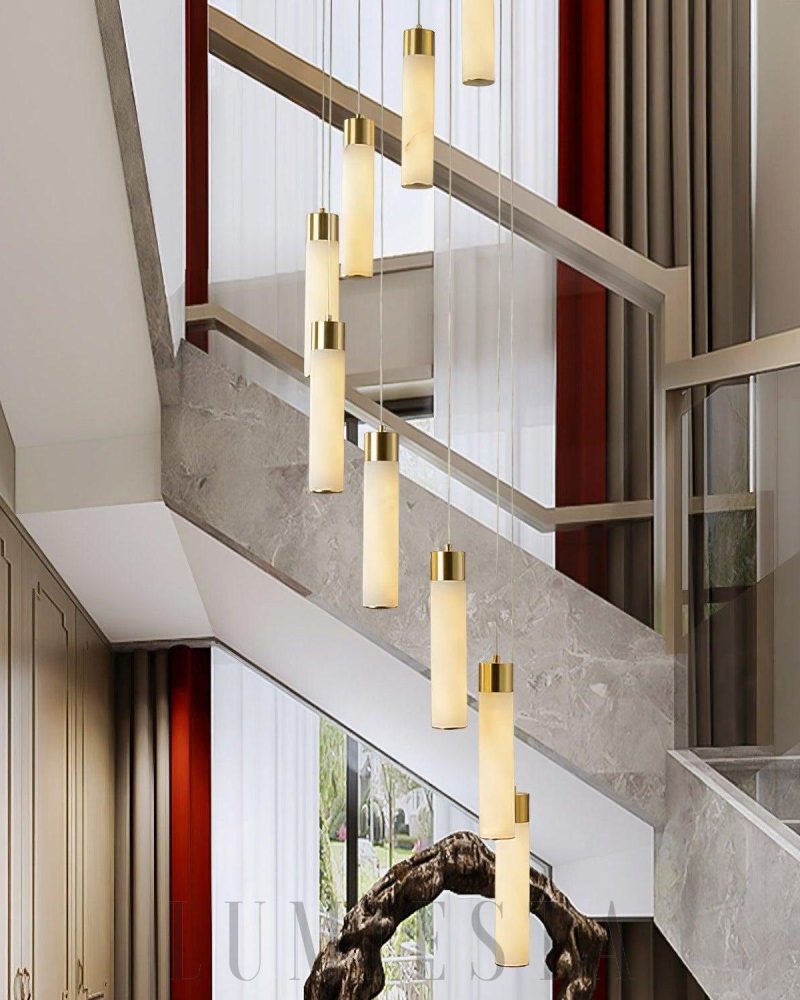 Poniel - lampa wisząca w stylu nowoczesnym z mosiądzu