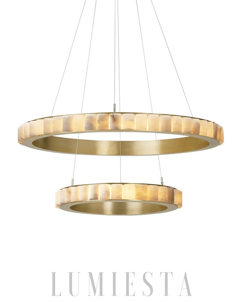 Alba Dorata - lampa wisząca w stylu nowoczesnym z alabastru