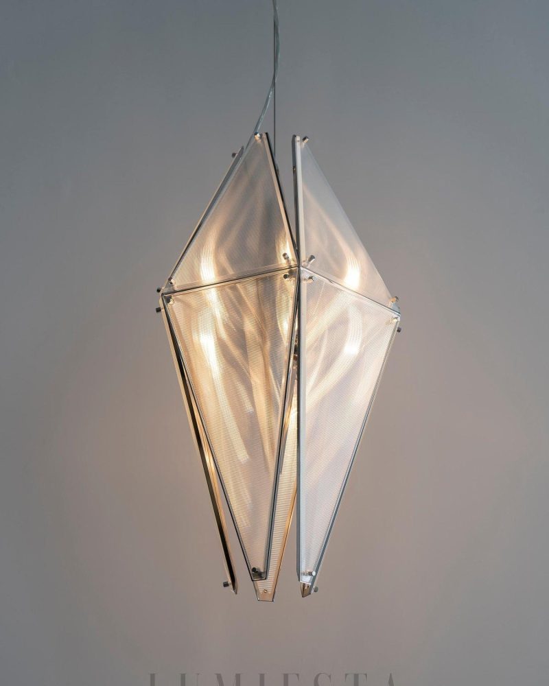 Lampa wisząca Fragment 08 w stylu nowoczesnym z chromem 35 5cm