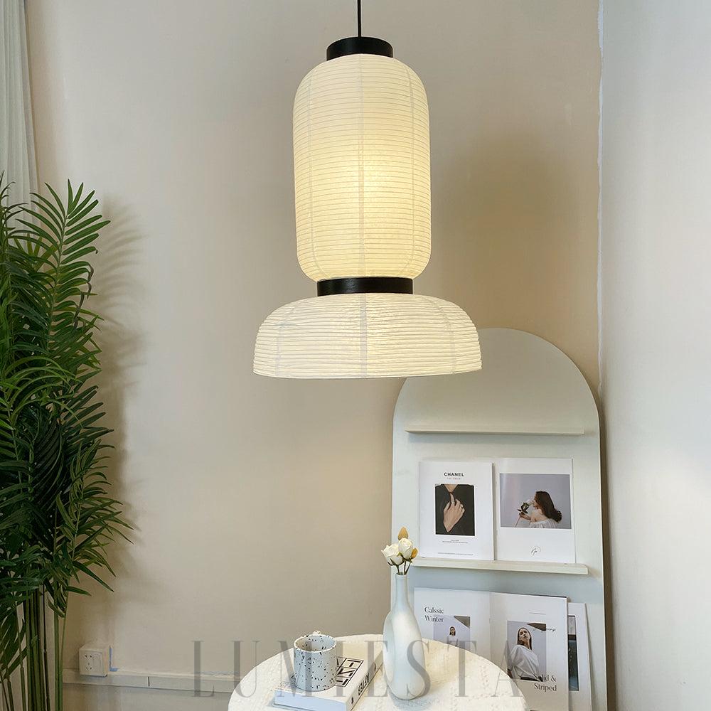 Lampa wisząca z papieru ryżowego w stylu nowoczesnym