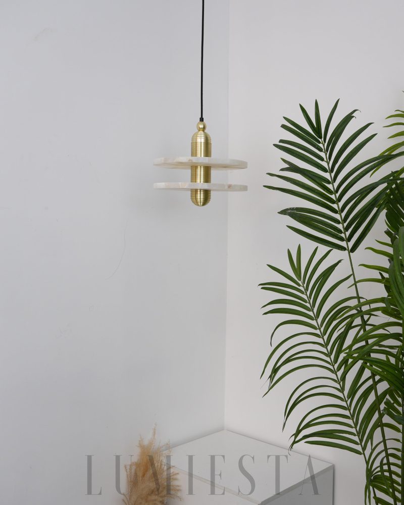 Lampa wisząca Lupa Alabaster w stylu nowoczesnym 18cm 28cm