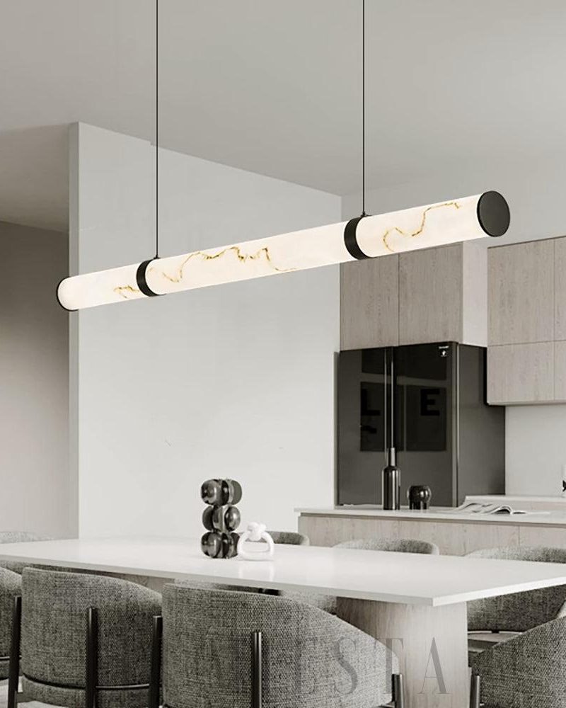 Lampa wisząca Alabaster Linear w nowoczesnym stylu 100cm 120cm 150cm