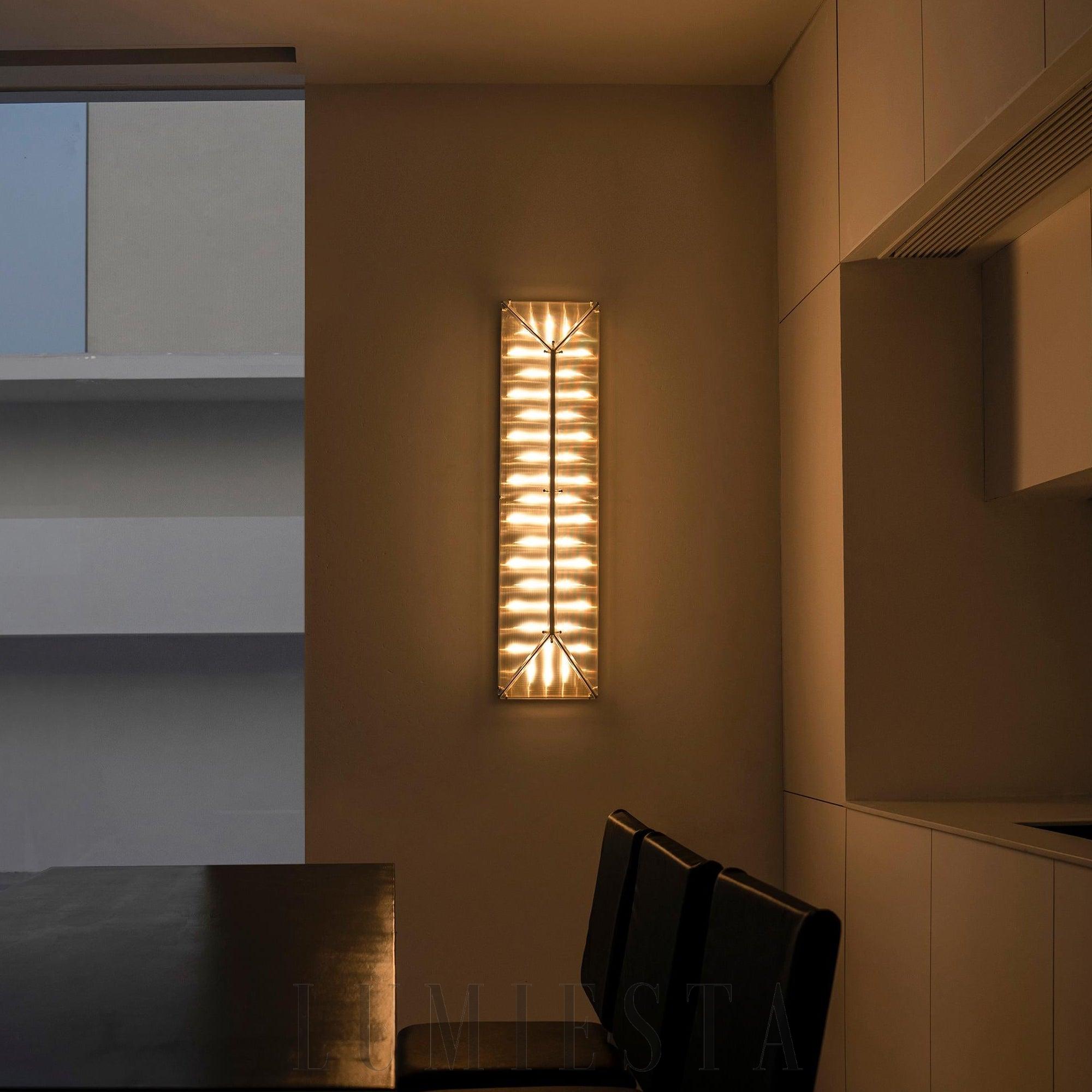 Lampa Ścienna Fragment Chrom i Przezroczysty Styl Nowoczesny