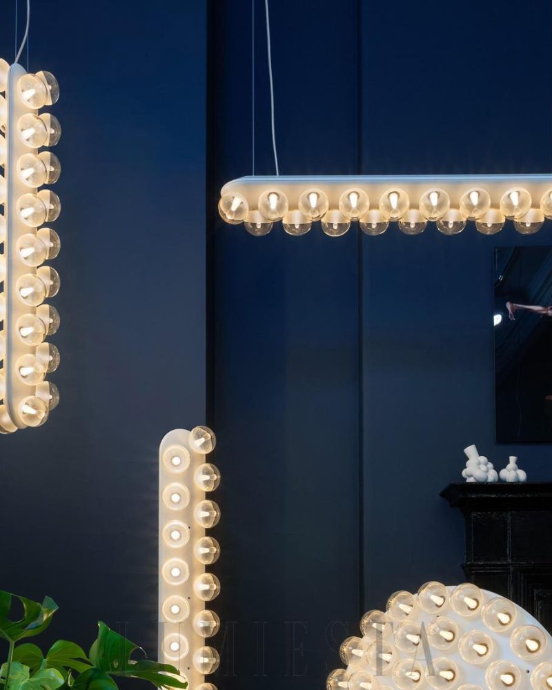 Lampa wisząca Prop Light podwójna pionowa biała 99 cm