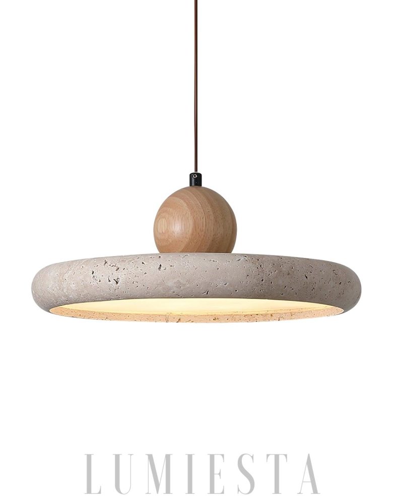 Lampa wisząca Siyane z travertynu w stylu nowoczesnym