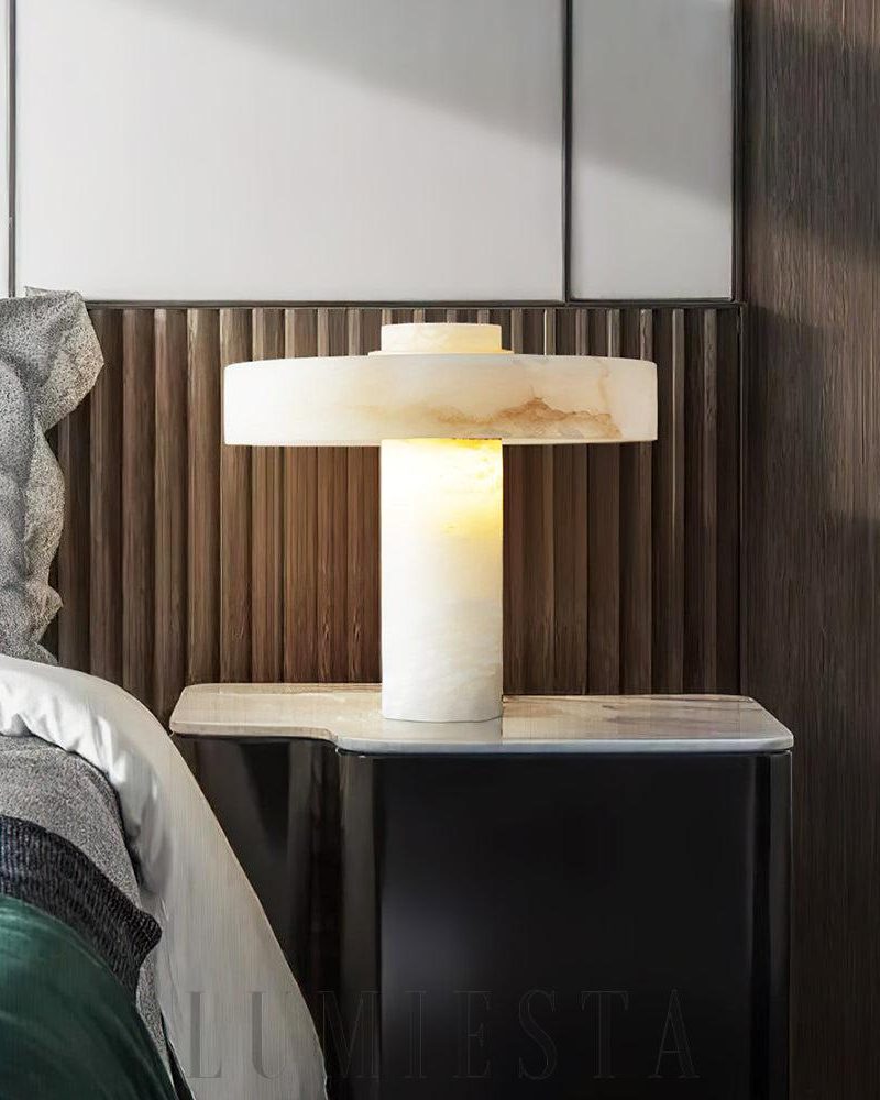Lampa stołowa Alabaster Tramonto w nowoczesnym stylu 38cm