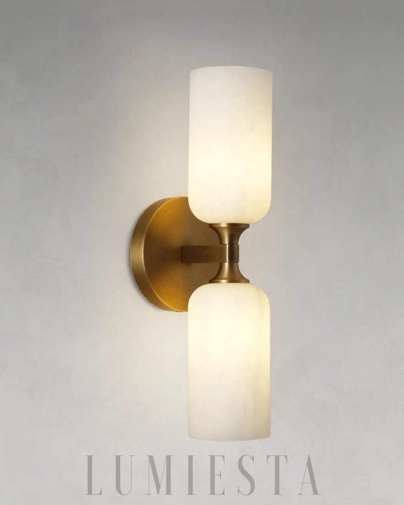 Lampa ścienna Monty w stylu minimalistycznym z alabastru