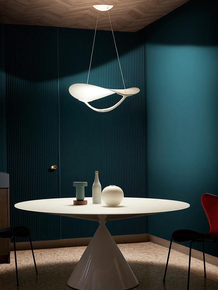 Lampa wisząca Plena stylowa biała średnica 70cm