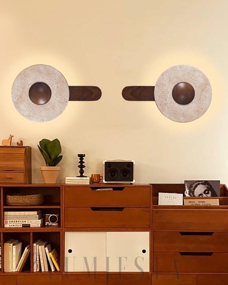 Lampa ścienna Travertine Lunar w stylu nowoczesnym 20cm