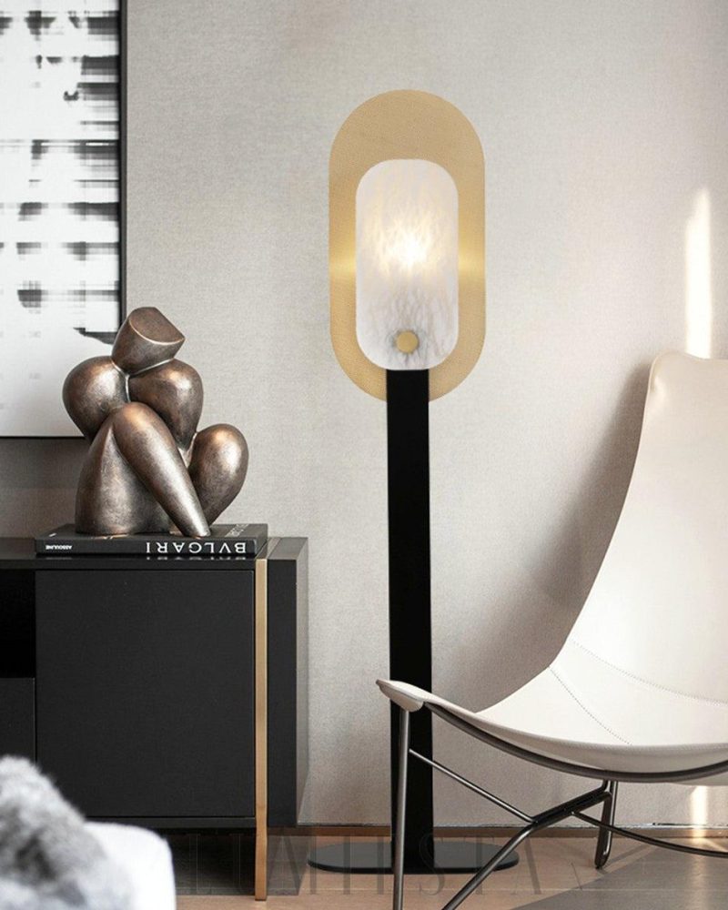 Lampa podłogowa Alabaster Altai w stylu nowoczesnym 50cm 140cm