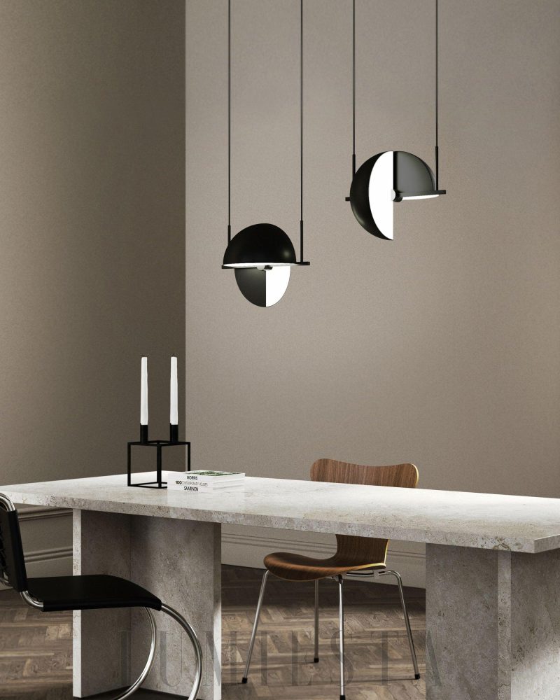 Lampa wisząca Trapeze Pendel czarna stylowa nowoczesna 28 cm