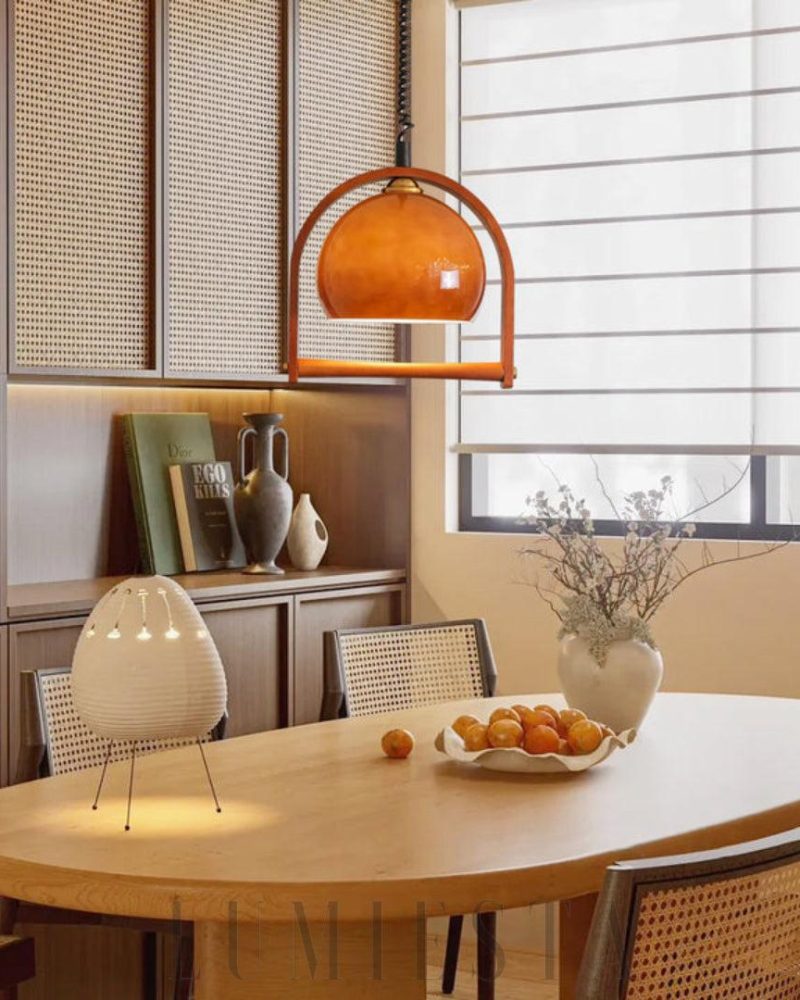 Kawowa Lampa Wisząca Pallade 30cm Elegancki Design do Wnętrz