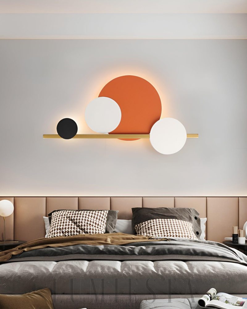Lampa ścienna LED 4 okręgi w nowoczesnym stylu