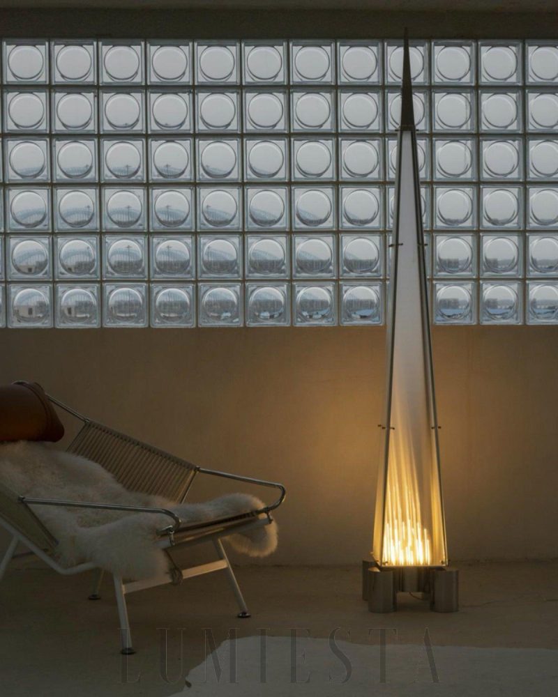 Lampa Stojąca Fragment Stylowa z Przezroczystym Szkłem 32cm