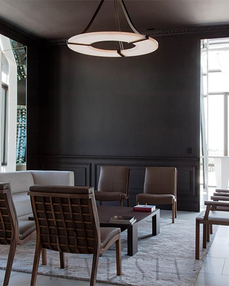 Lampa wisząca Alabaster Luxembourg Halo w stylu nowoczesnym