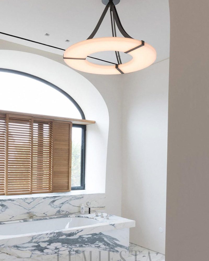 Lampa wisząca Alabaster Luxembourg Halo w stylu nowoczesnym