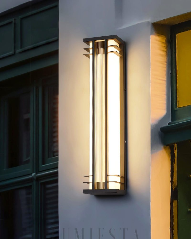 Nowoczesna lampa ścienna podwójna zewnętrzna w stylu eleganckim