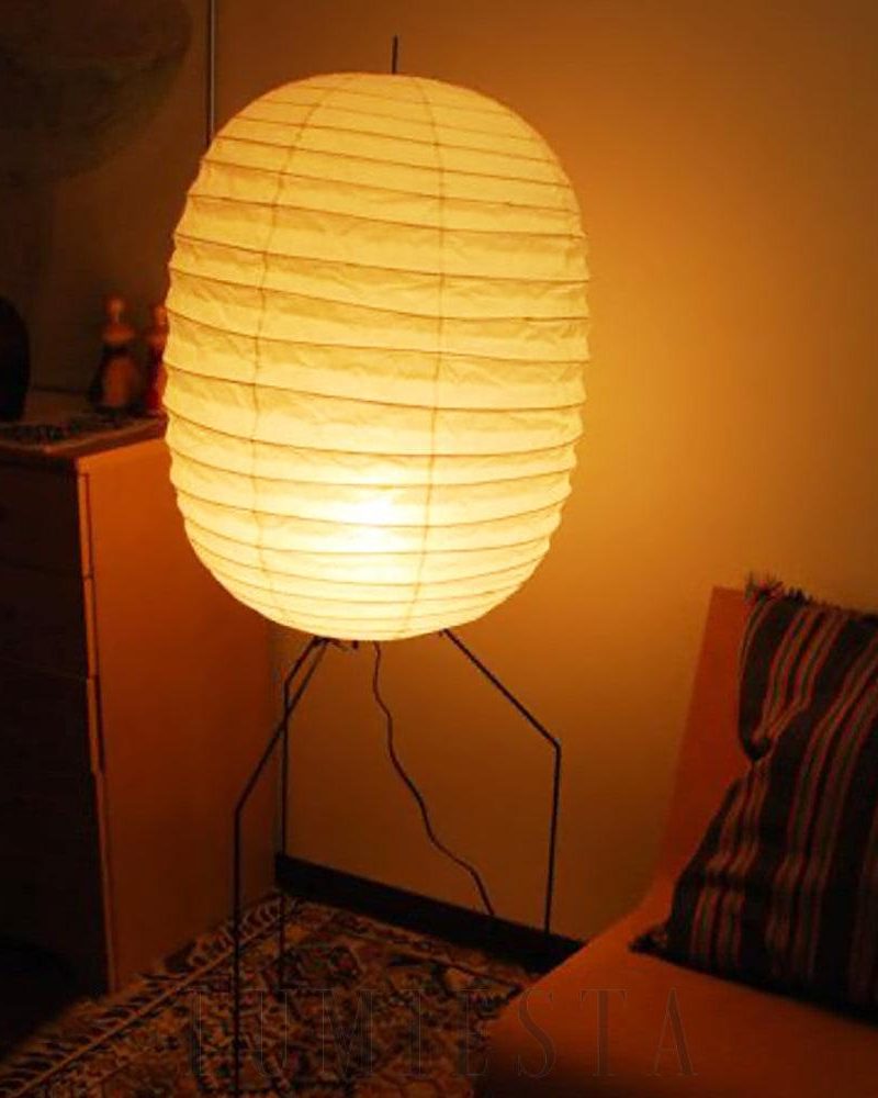 Lampa podłogowa Akari UF3-DL w białym kolorze 50cm x 140cm