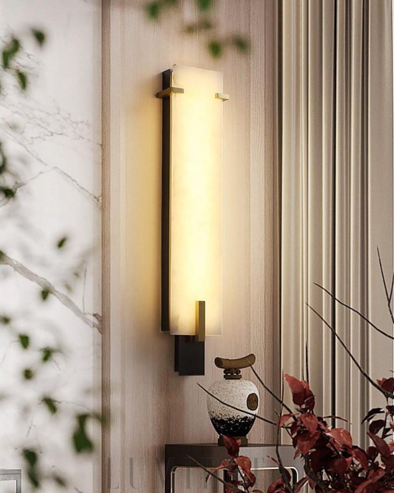 Lampa ścienna Alabaster Tiles w stylu nowoczesnym 54 66 86 cm