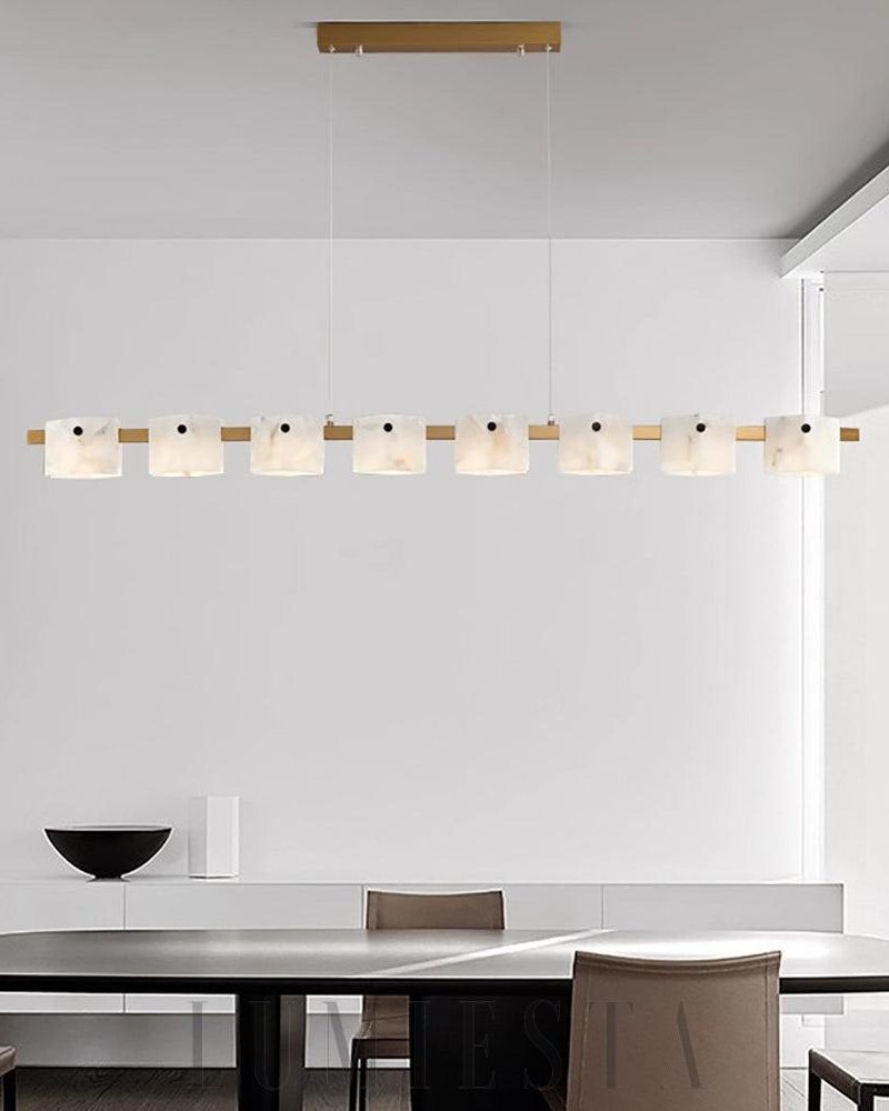 Trinidad - lampa wisząca w kształcie diamentu z alabastru