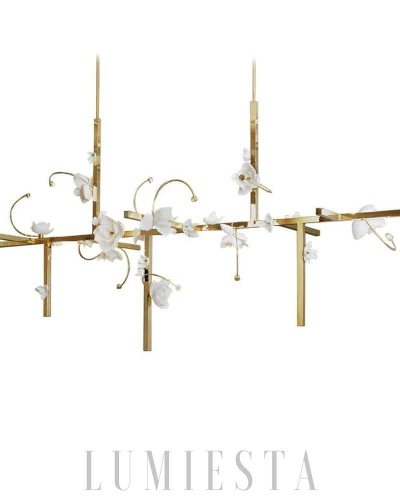 Lampa wisząca PELLE Lure w kształcie kwiatu Biały 150cm