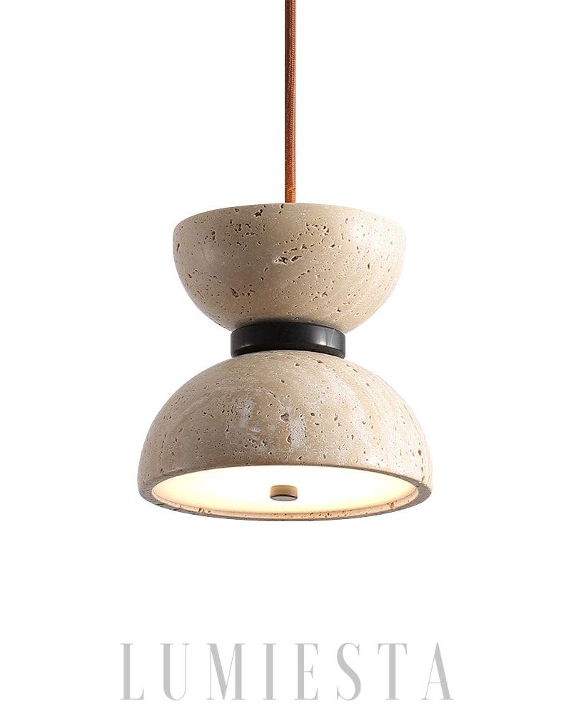 Lampa wisząca Randolf z travertynu w stylu nowoczesnym 15cm