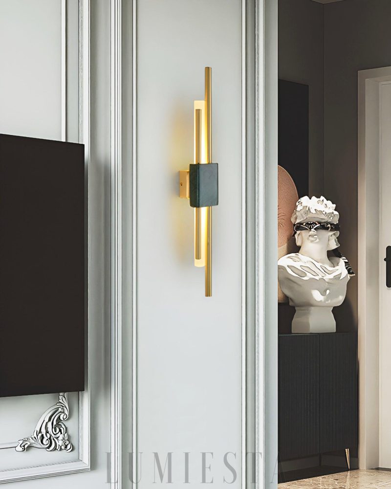 Lampa ścienna Marble Tanto w stylu nowoczesnym z marmuru