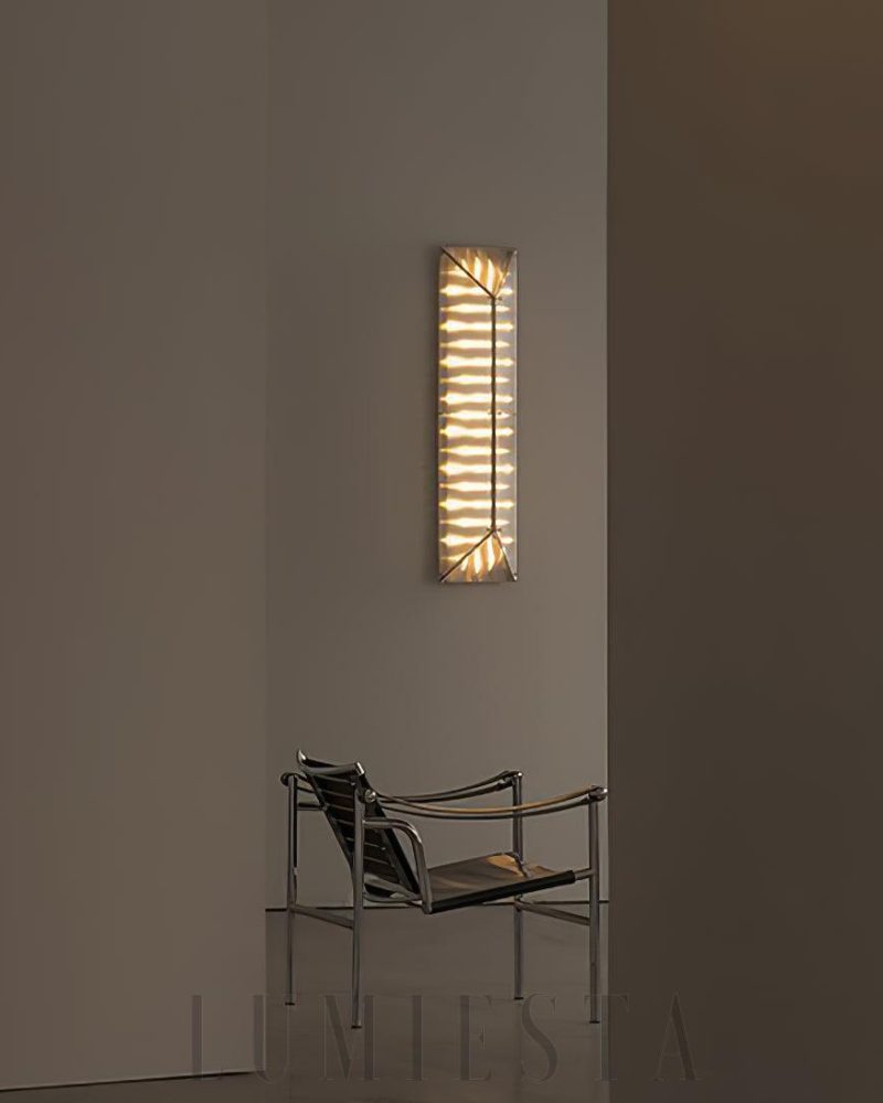 Lampa Ścienna Fragment Chrom i Przezroczysty Styl Nowoczesny