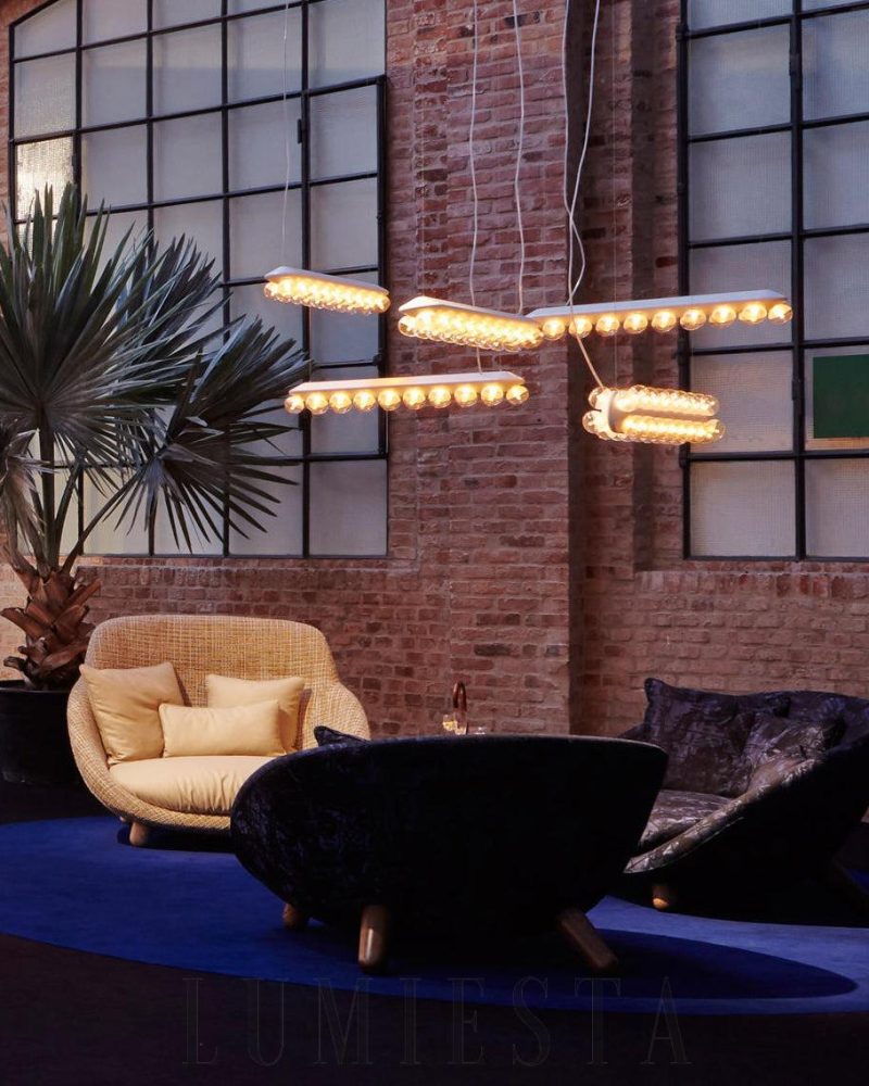Lampa wisząca podwójna Prop Light o okrągłym kształcie 99cm