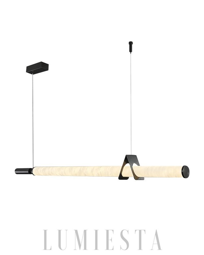 Lampa wisząca Organic Alabaster w kształcie liniowym 120cm