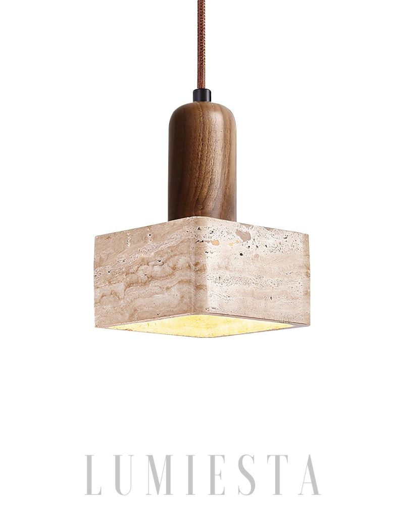 Lampa wisząca Travertine Talla w stylu rustykalnym 20cm