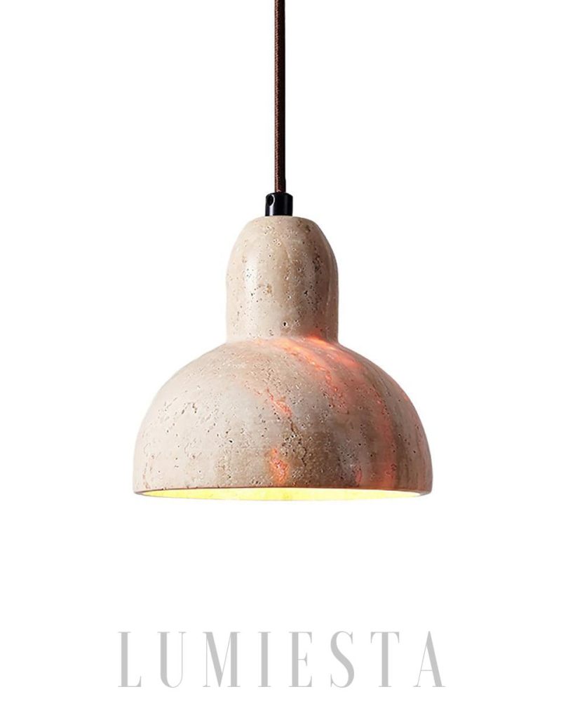 Lampa wisząca Halo z travertynu w stylu nowoczesnym