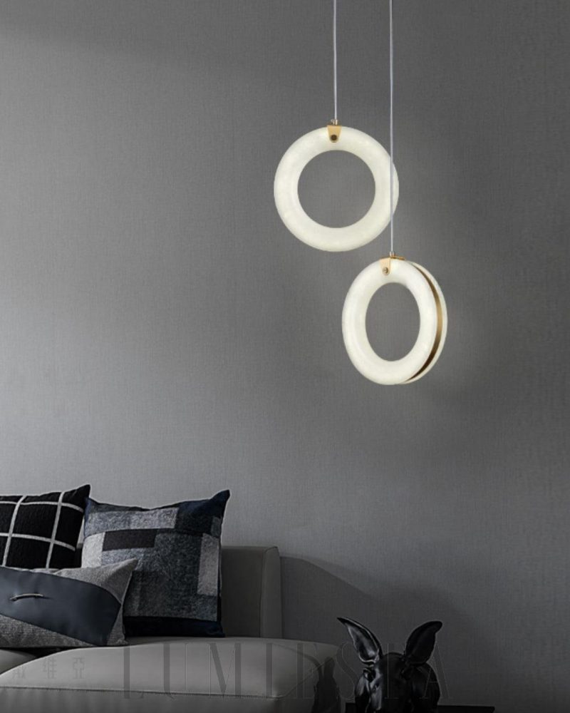Lampa wisząca Alabaster Duplex w stylu nowoczesnym 25cm 30cm