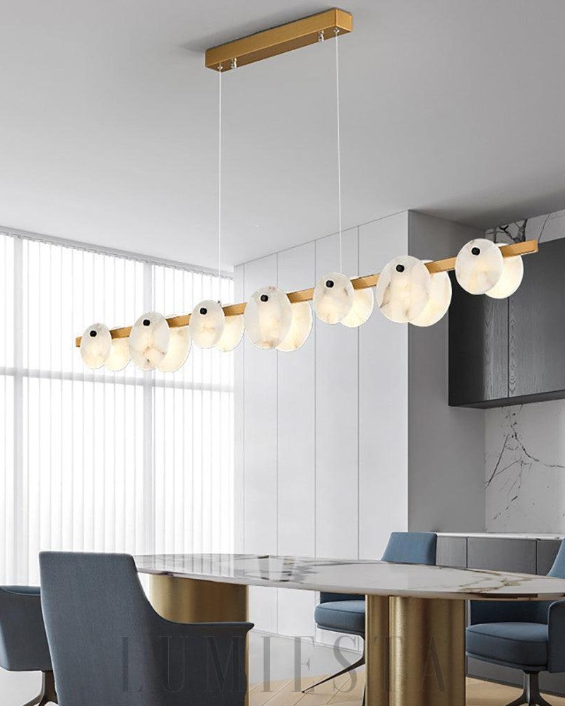 Trinidad - lampa wisząca w kształcie diamentu z alabastru