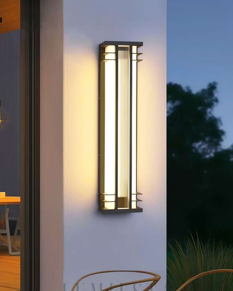 Nowoczesna lampa ścienna podwójna zewnętrzna w stylu eleganckim