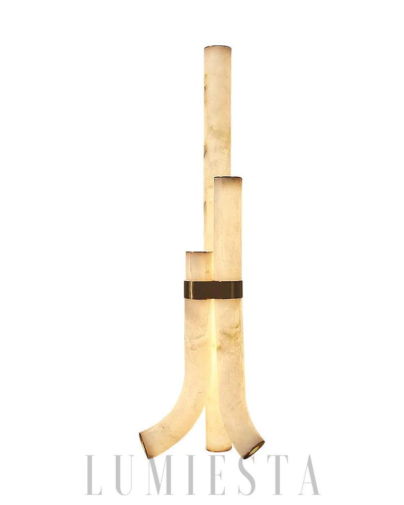 Lampa podłogowa z alabastru w nowoczesnym stylu 45cm 150cm