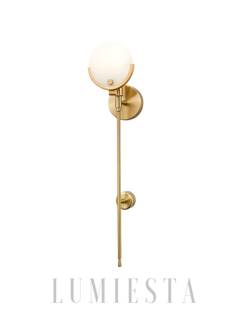 Lampa ścienna Alabaster Ava z mosiądzu elegancka i stylowa