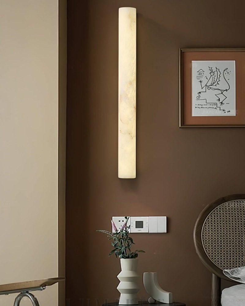 Lampa Ścienna Alabaster Luminara Minimalistyczny Styl Biały