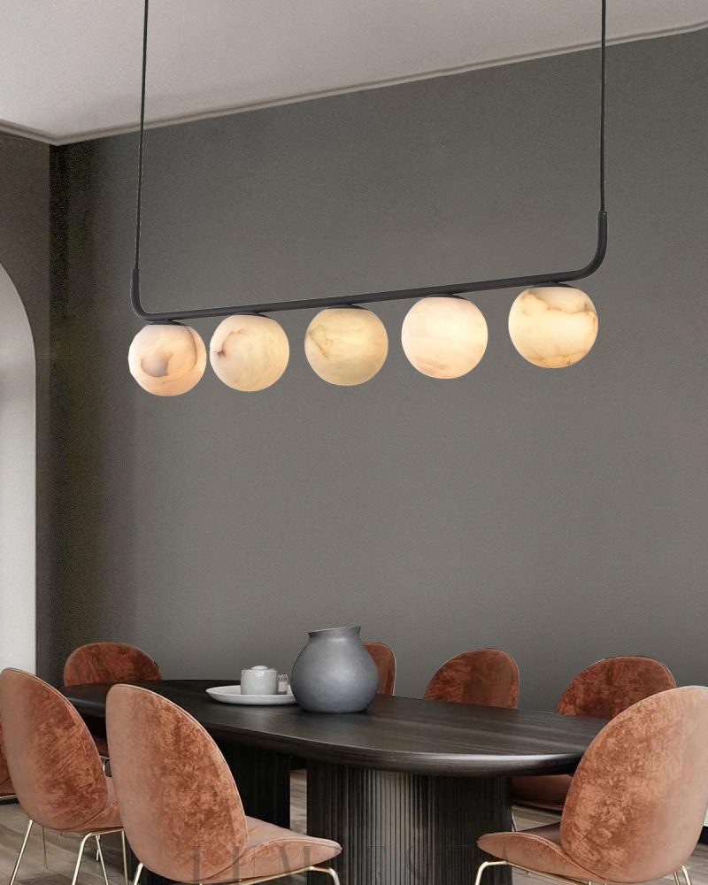 Lampa wisząca Tribeca z alabastrowymi kulami 80cm i 100cm