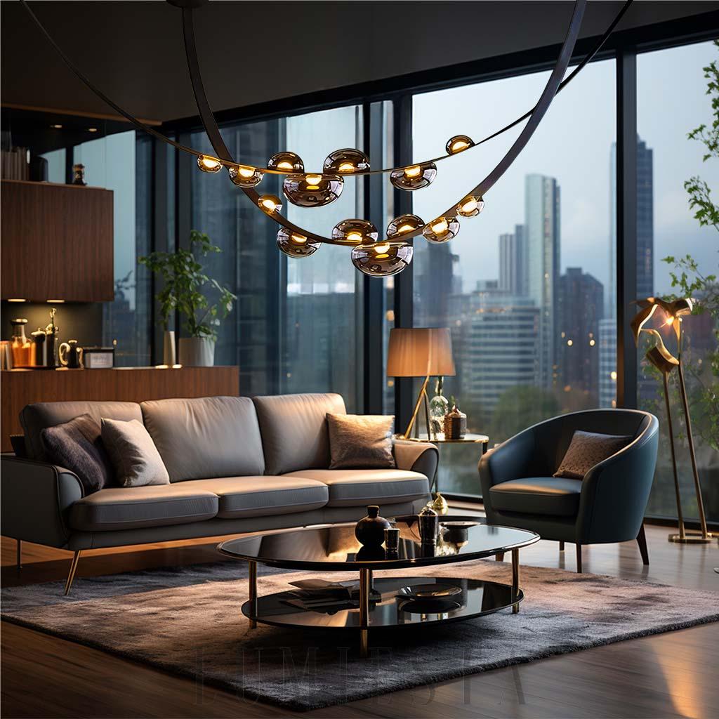 Lampa wisząca Dew Drops w nowoczesnym stylu z szkła