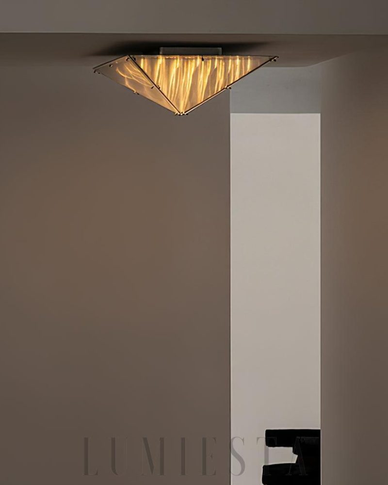 Lampa sufitowa Fragment chrom przezroczysta 40cm nowoczesny styl