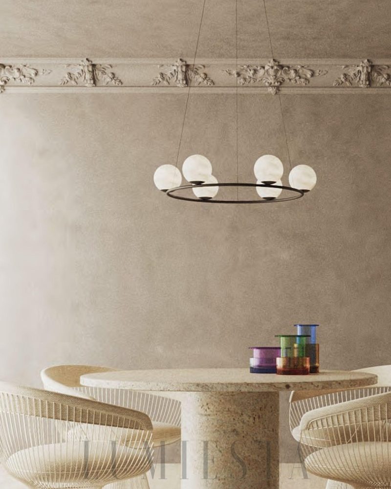 Lampa wisząca Tribeca z alabastru w stylu nowoczesnym