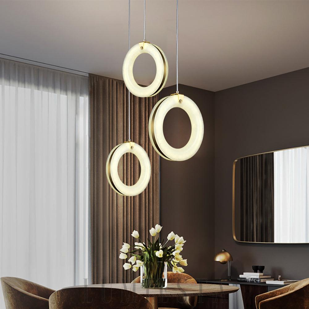 Lampa wisząca Alabaster Duplex w stylu nowoczesnym 25cm 30cm