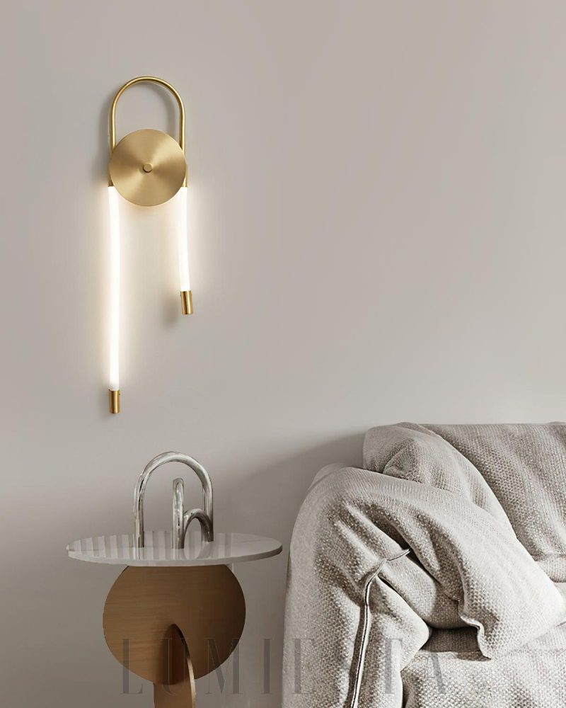 Lampa ścienna Necklace Loop w stylu nowoczesnym z mosiądzu