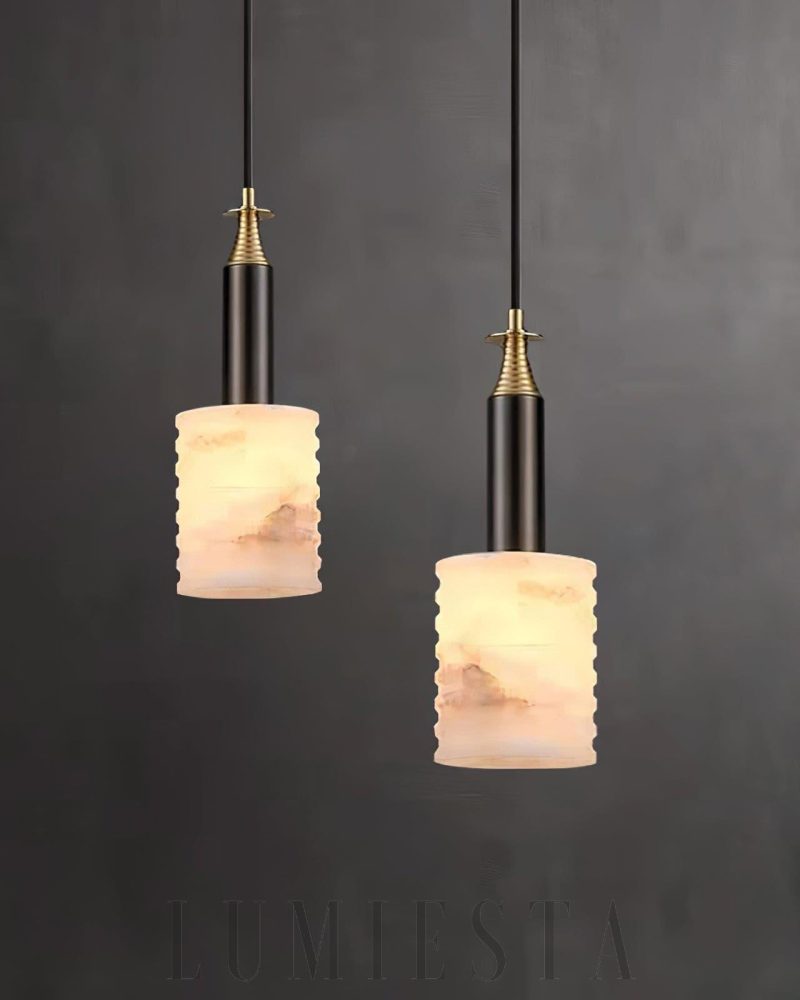 Lampa wisząca z alabastru w nowoczesnym stylu 12 5 cm 15 cm